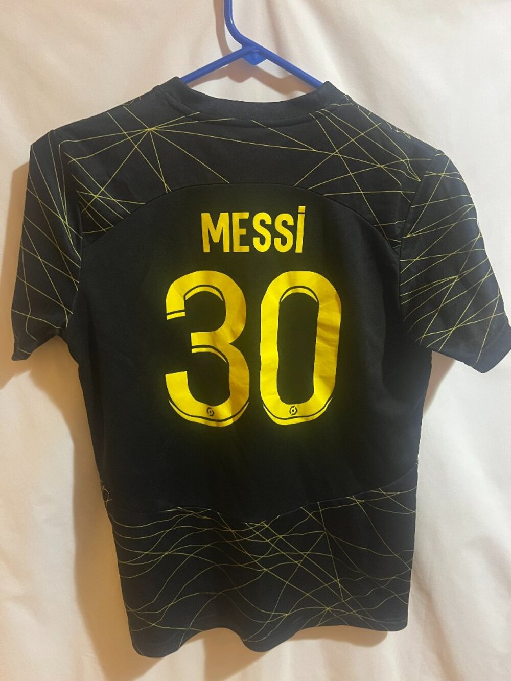 MESSI #30 Paris Saint-Germain GOAT Soccer Jersey Qatar Airlines Youth Small to M